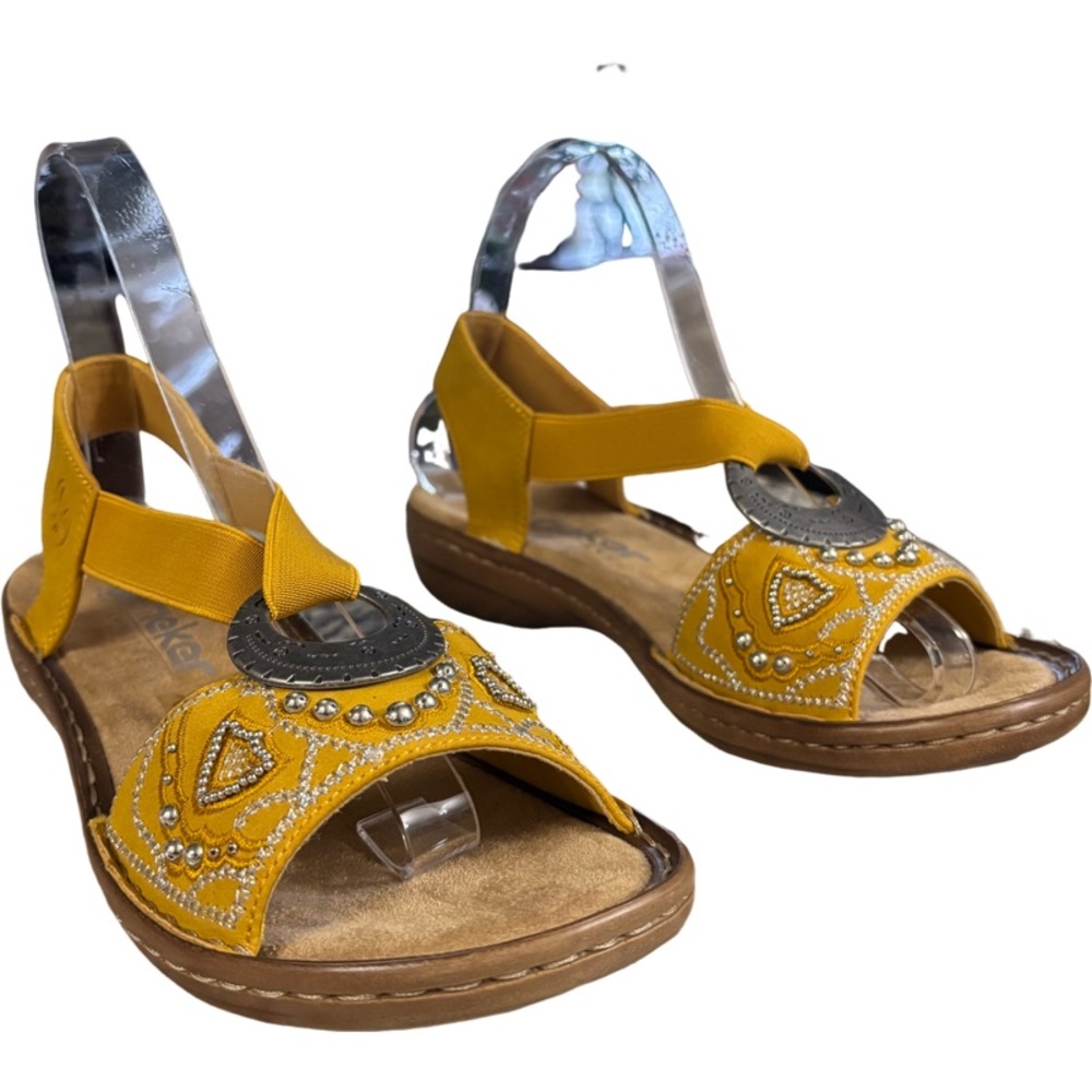 Reiker Women's Regina B9 Sandals Mustard Color size Euro 37 = US 6-6.5